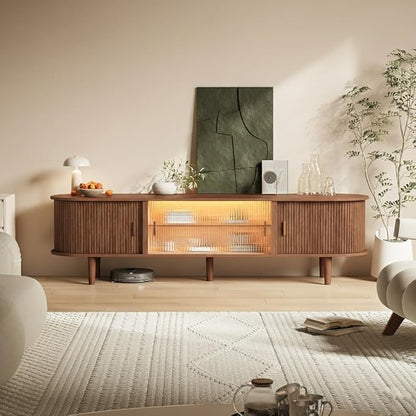 70" Fluted TV Stand with LED Lights - Image 8