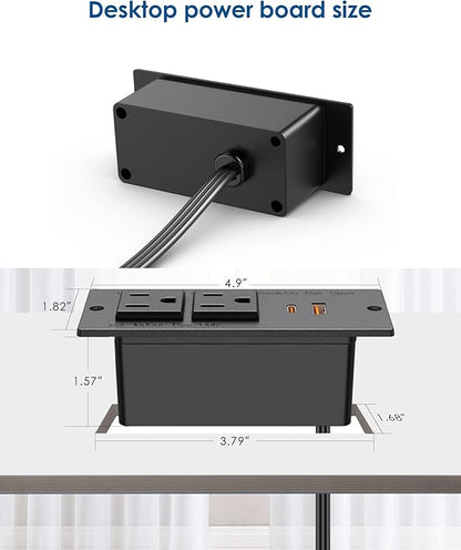 Recessed Power Strip USB C PD 30W Fast Charging, Flush Mount Desk Recessed - Image 6