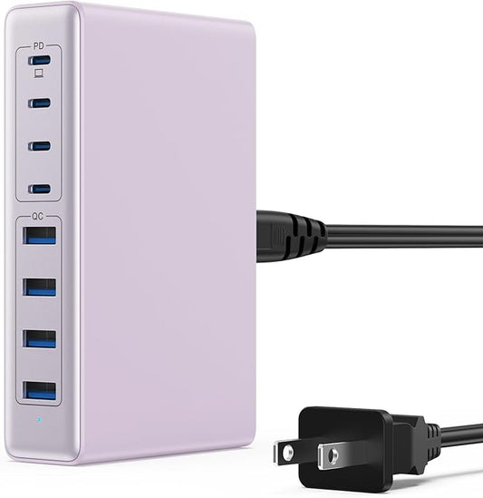 200W USB C Charger Block, GaN IV Charging Station 8 Ports, QC4.0 Fast Charging by LanLuk