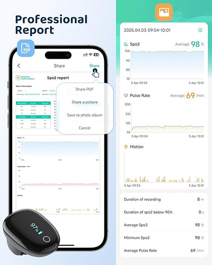 Pulse Oximeter O2 Ring Oxygen Monitor - Image 8
