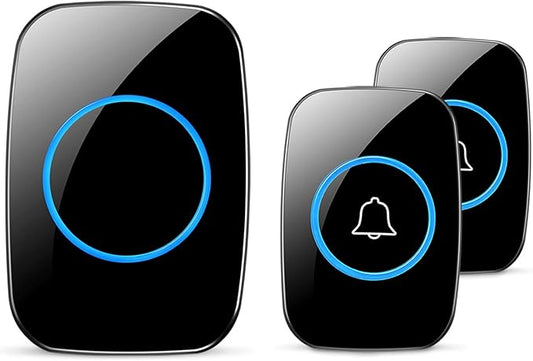 Wireless Doorbell, Waterproof Door Bell Kit, Distinguish front and rear doors by FullHouse