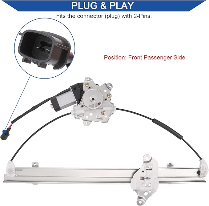 Obaee 741-349 Front Passenger Side Power Window Lift Regulator - Image 4