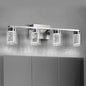 SADENICEL 4-Light Bathroom Light Fixtures, Brushed Nickel, Dimmable LED by SADENICEL