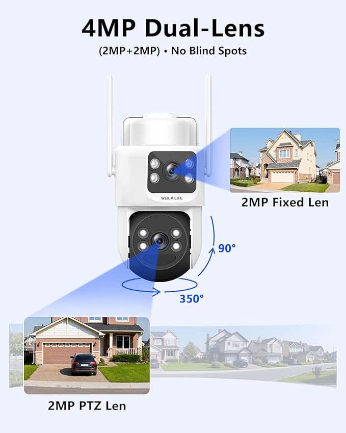 WEILAILIFE 【All-in-One Security System】 4MP Security Cameras Wireless Outdoor - Image 6