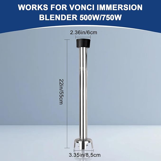VONCI 22inch Commercial Immersion Blender Detachable Shaft, 500W & 750W - Image 3