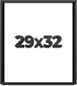 29x32 Shadow Box Frame Black | 1 Inch Deep Solid Wood Shadowbox Display Frame | by CustomPictureFrames