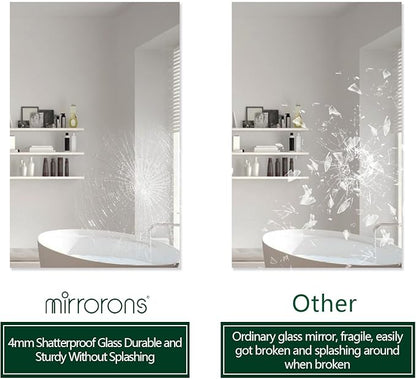 Mirrorons Frameless Mirror, Wall Mirror 48" x 30", Modern Bathroom Mirrors - Image 7