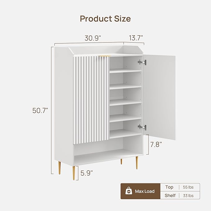 SICOTAS Fluted Shoe Cabinet - Image 2