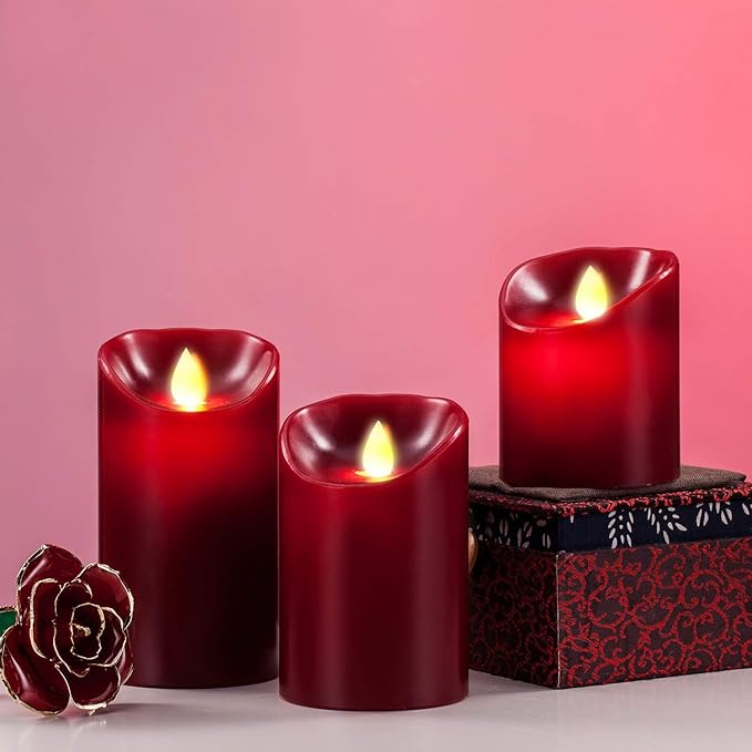 Flameless LED 4/5/6-Inch Drip-Less Wax Pillar Candles - Image 2