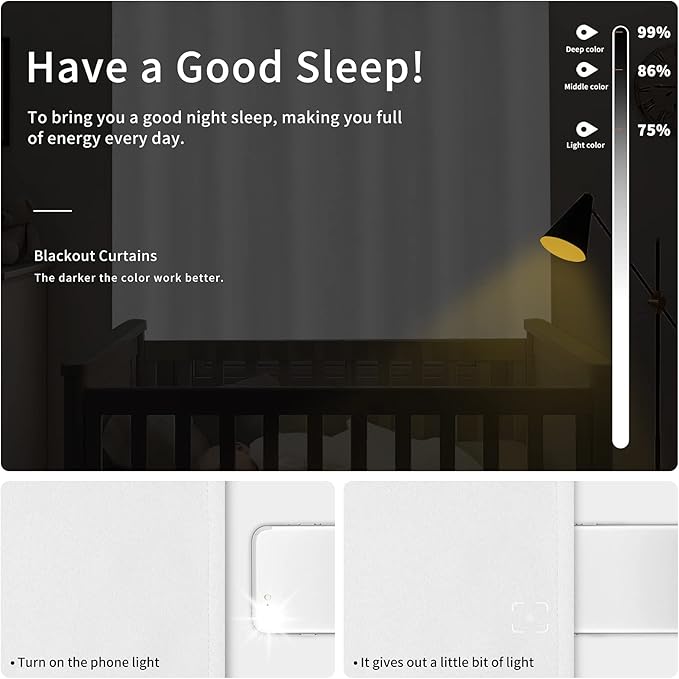 Easy-Going Blackout Curtains for Bedroom, Solid Thermal Insulated Grommet and - Image 2