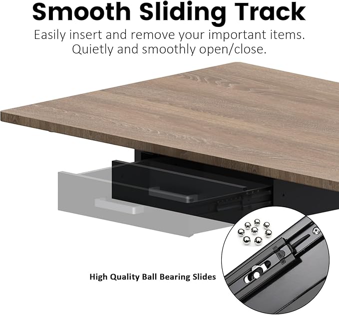 UNITEDPOWER Under Desk Drawer Storage, Pull-Out Office Hidden Counter Drawer - Image 4