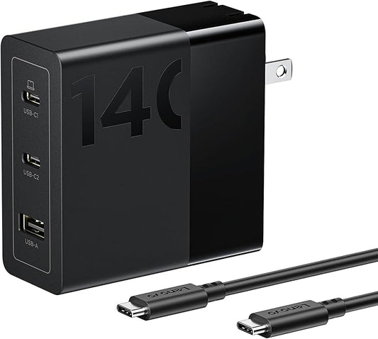Lenovo 140W USB C Charger, GaN Power Adapter by LENOVO