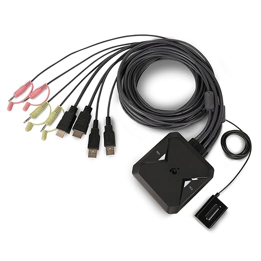 IOGEAR 2-Port 4K USB HDMI Cable KVM Switch by IOGEAR