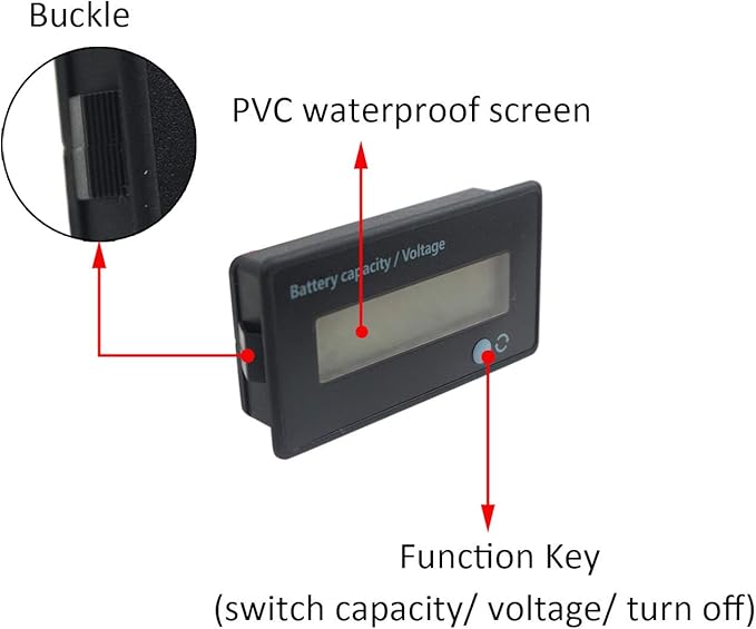 12V 24V 36V 48V Battery Meter, Voltage Indicator, Lead-Acid & Lithium Ion - Image 4