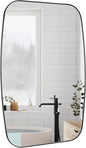 Black Oval Mirror, Oblong Bathrrom Mirror Modern Anti Rust by Bolrok