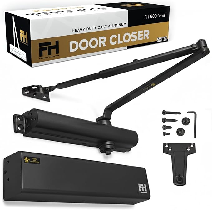 Finsbury Commercial Black Door Closer Automatic Heavy Duty High Traffic by FINSBURYHARDWARE