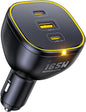 aohi 165w laptop car charger adapter 140w pd, main product view