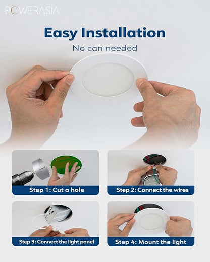 POWERASIA 24 Pack Recessed Lighting 6 Inch - Image 4