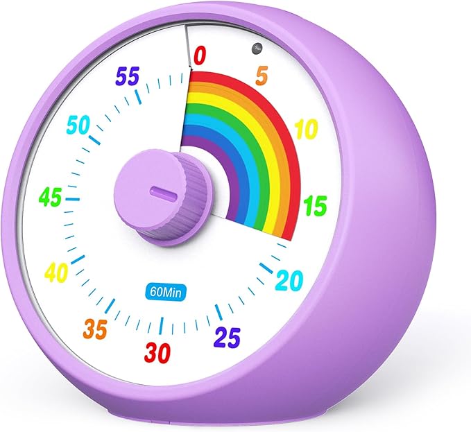 Visual Timer for Kids, 60-Minute Countdown for Classroom Office Kitchen by kieckysquirrel