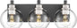 METWET Bathroom Light Fixtures, 3-Light Black and Brushed Nickel Bathroom by Metwet