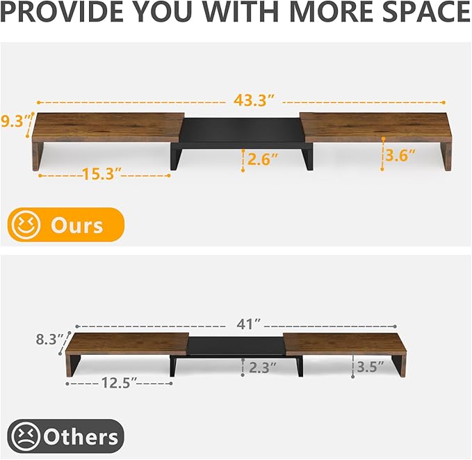 TAVR Dual Monitor Stand Riser, Computer Monitor Stands - Image 8
