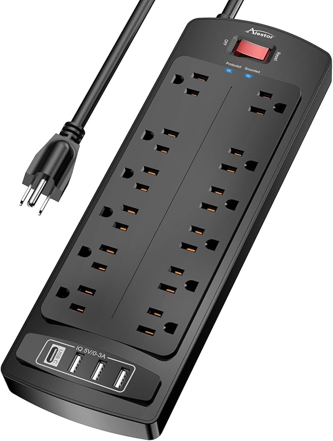 Power Strip Surge Protector by Alestor