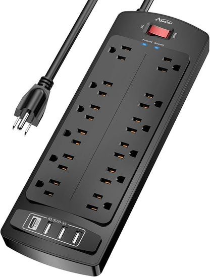 Power Strip Surge Protector by Alestor