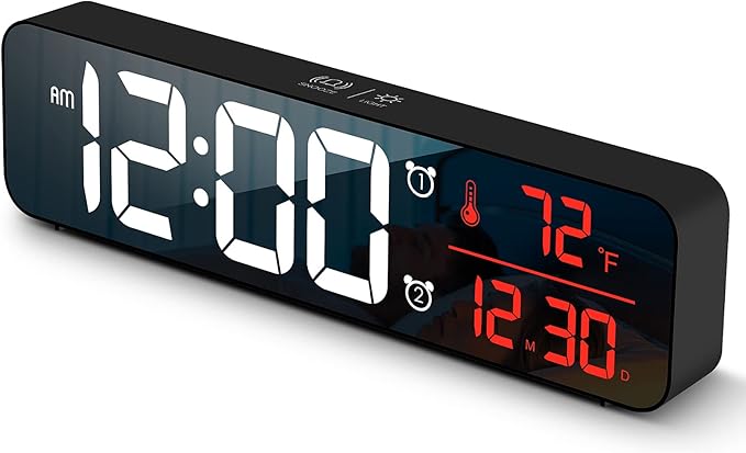 Abovsare Digital Clock for Bedroom, Clocks for Living Room Decor, Desk Table by Abovsare