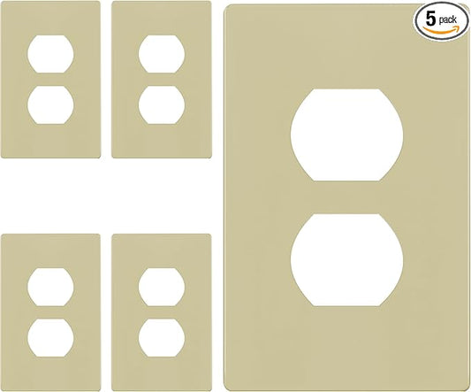 ENERLITES Screwless Duplex Wall Plates, Child Safe Receptacle Outlet Covers by Enerlites