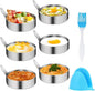 4/6 Pack Egg Ring, 3 Inch Egg Cooking Ring Non Stick Stainless Steel Egg Rings by Aebitsry