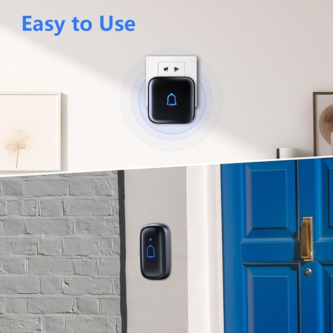 Wireless Doorbell Loud Classroom Doorbell IP66 Waterproof Doorbell 1000Ft 66 - Image 6