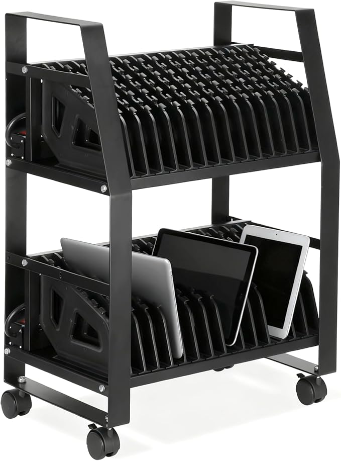 32-Device Mobile Charging Station, Steel Charging Cart by Unknown
