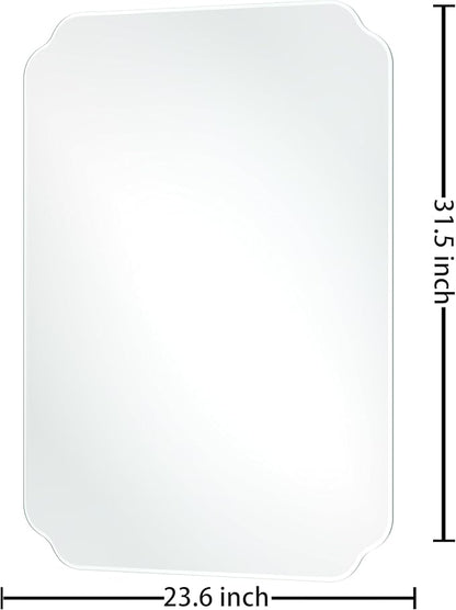 Bathroom Mirrors for Over Sink, Frameless Mirrors for Wall, 24x32 Inch Beveled - Image 7