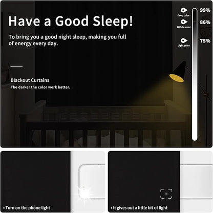 Easy-Going Blackout Curtains for Bedroom, Solid Thermal Insulated Grommet and - Image 2