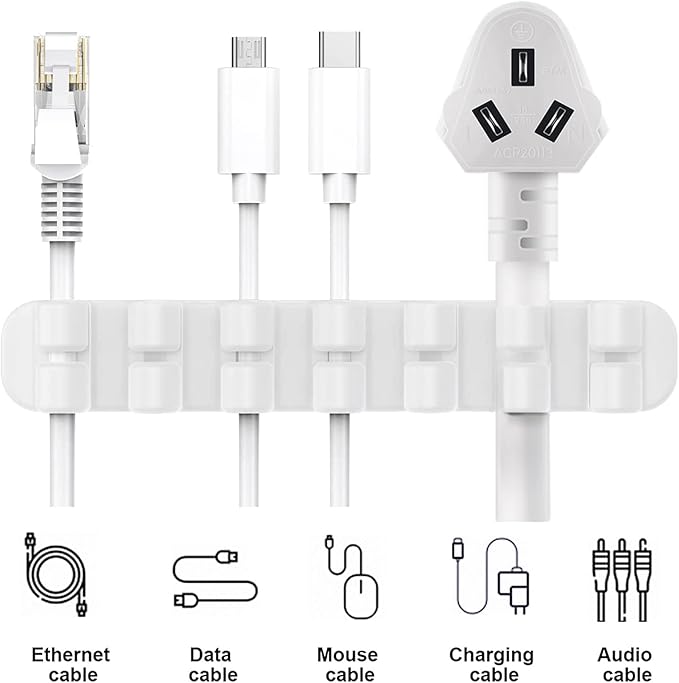SOULWIT Upgraded Cable Holder, Cable Management Cord Organizer Clips Silicone - Image 5