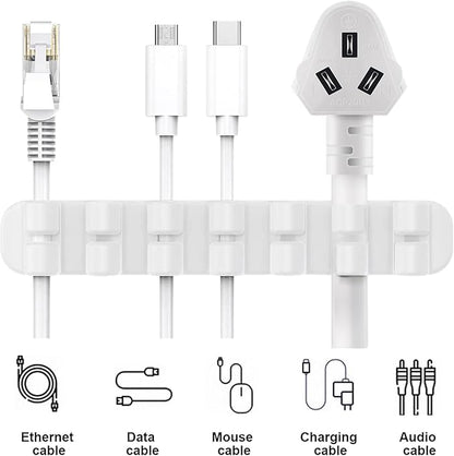 SOULWIT Upgraded Cable Holder, Cable Management Cord Organizer Clips Silicone - Image 5