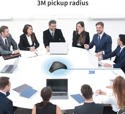 Conference Speaker and Microphone, 360° Omnidirectional USB Speakerphone - Image 5