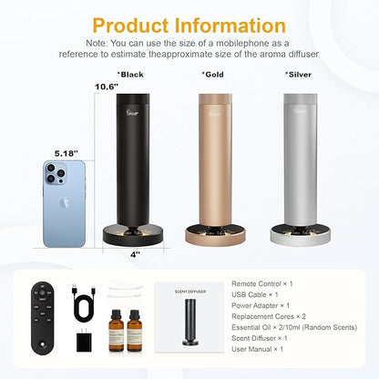 Waterless Diffuser, 1500 Sq Ft, Ring Ambient Light, Rechargeable Wireless - Image 7