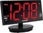 Sharp Digital Alarm Clock, 8.9" Extra Large LED Clock by Sharp