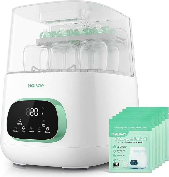 MOLWAY【Upgraded】Baby Bottle Washer, Sterilizer and Dryer, All-in-One Pro by MOLWAY