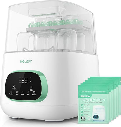 MOLWAY【Upgraded】Baby Bottle Washer, Sterilizer and Dryer, All-in-One Pro by MOLWAY