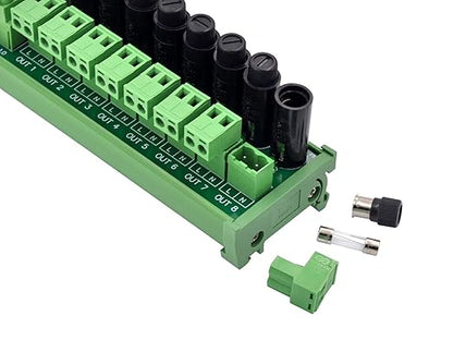 DIN Rail Mount AC 24-250V 8 Channel Pluggable Top Wiring Terminal Block Power - Image 4
