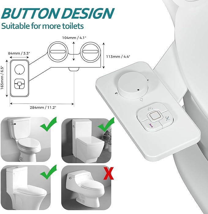 SAMODRA Bidet Attachment, Non-Electric Cold Water Bidet Toilet Seat Attachment - Image 3