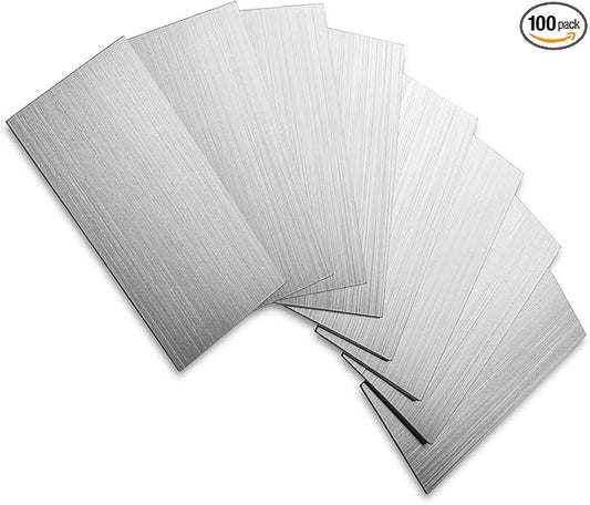 AULIGET 100-Piece Peel and Stick Backsplash Metal Tile, Laundry Room by AULIGET