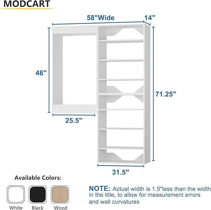 Modular closet Organizer, Wood Tower Storage - Image 2