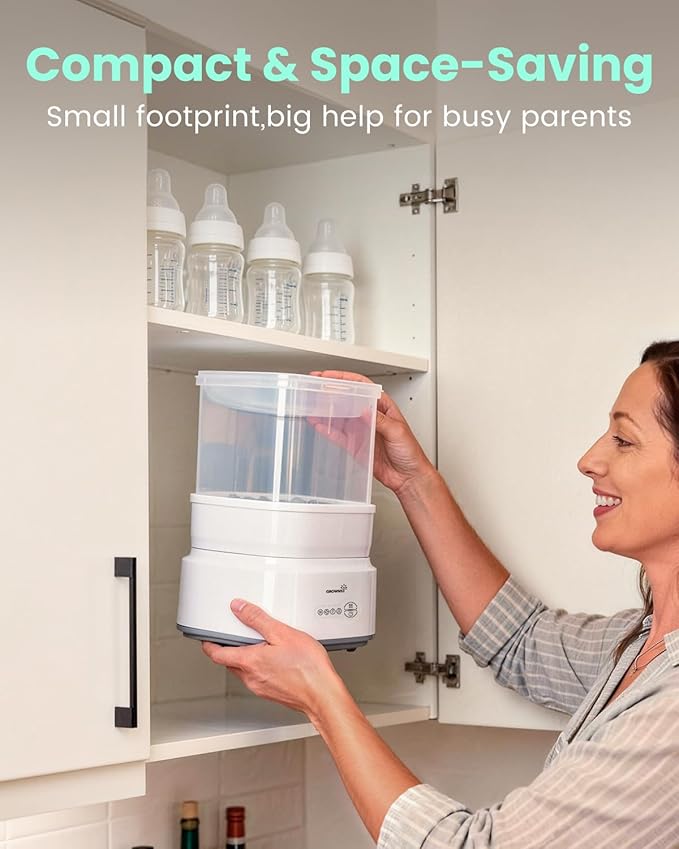 GROWNSY Bottle Sterilizer and Dryer, Compact Electric Steam Baby Bottle - Image 9