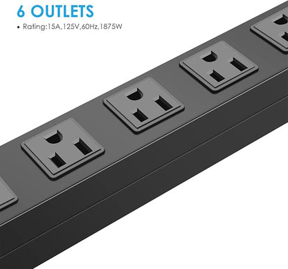 Metal Wall Mount Power Strip, Mountable Power Outlet - Image 5