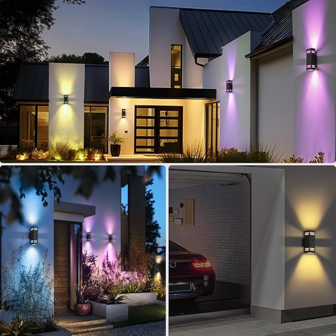 KIZON Modern Smart Porch Lights RGBCW, Dusk to Dawn Outdoor Lights Color - Image 8