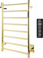 P&Bhusri Polished Gold Heated Towel Rack, 21.65" L x 31.54" H 8-bar Fast Dry by PBhusri