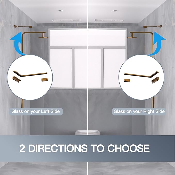 Shower Glass Support Bar, Both Sides Available, Frameless Bathroom Glass Clamp - Image 4